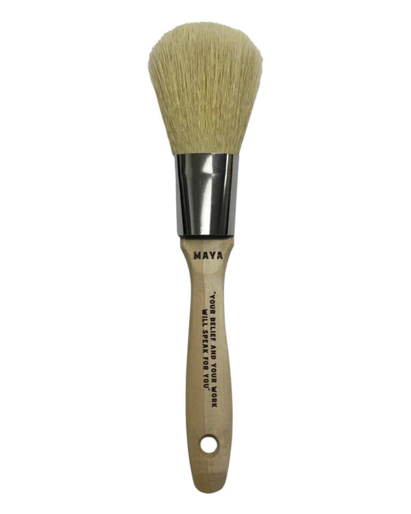 Maya 1" Oval Long Clay & Chalk Paint Brush